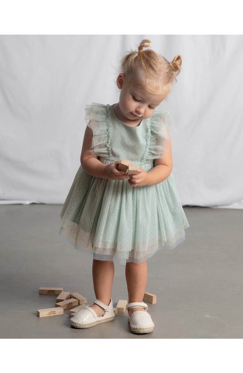 Mayoral Dress With Matching Headband, Alternate, color, Green