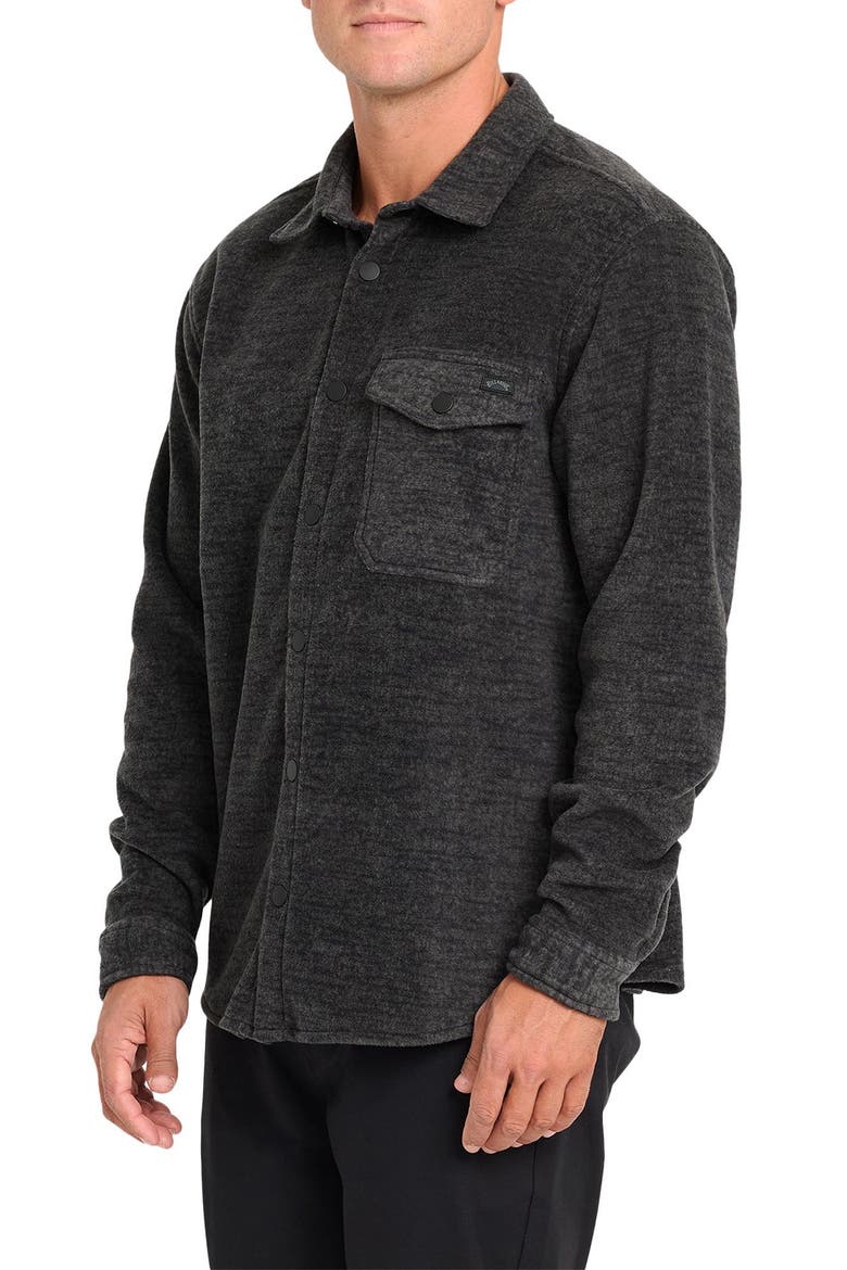 Furnace Flannel Button-Up Shirt, Alternate, color, BLACK