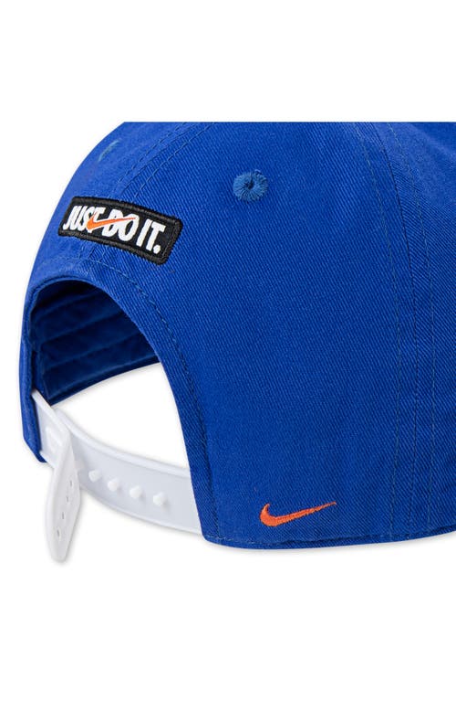 Nike Kids' Logo Toss Patch Club Baseball Cap In Blue
