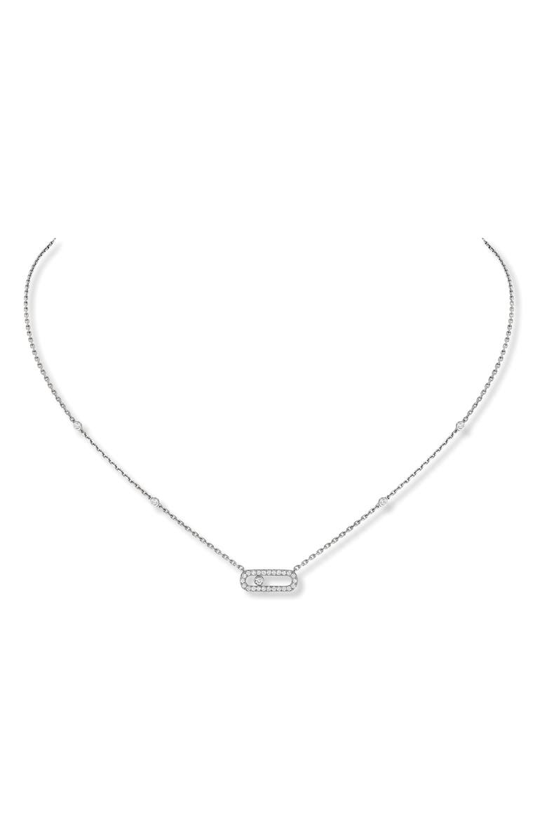 Messika Move Uno Pavé Diamond Pendant Necklace, Main, color,