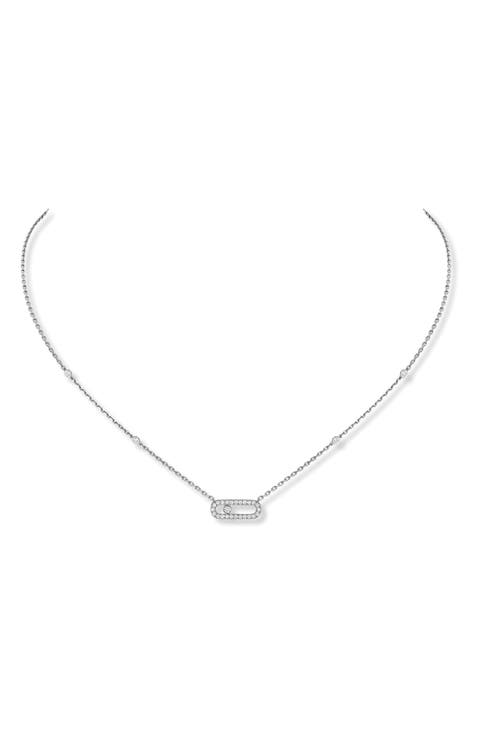 Move Uno Pavé Diamond Pendant Necklace