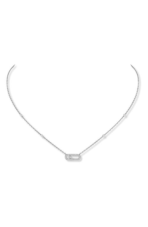 Messika Move Uno Pavé Diamond Pendant Necklace In Metallic