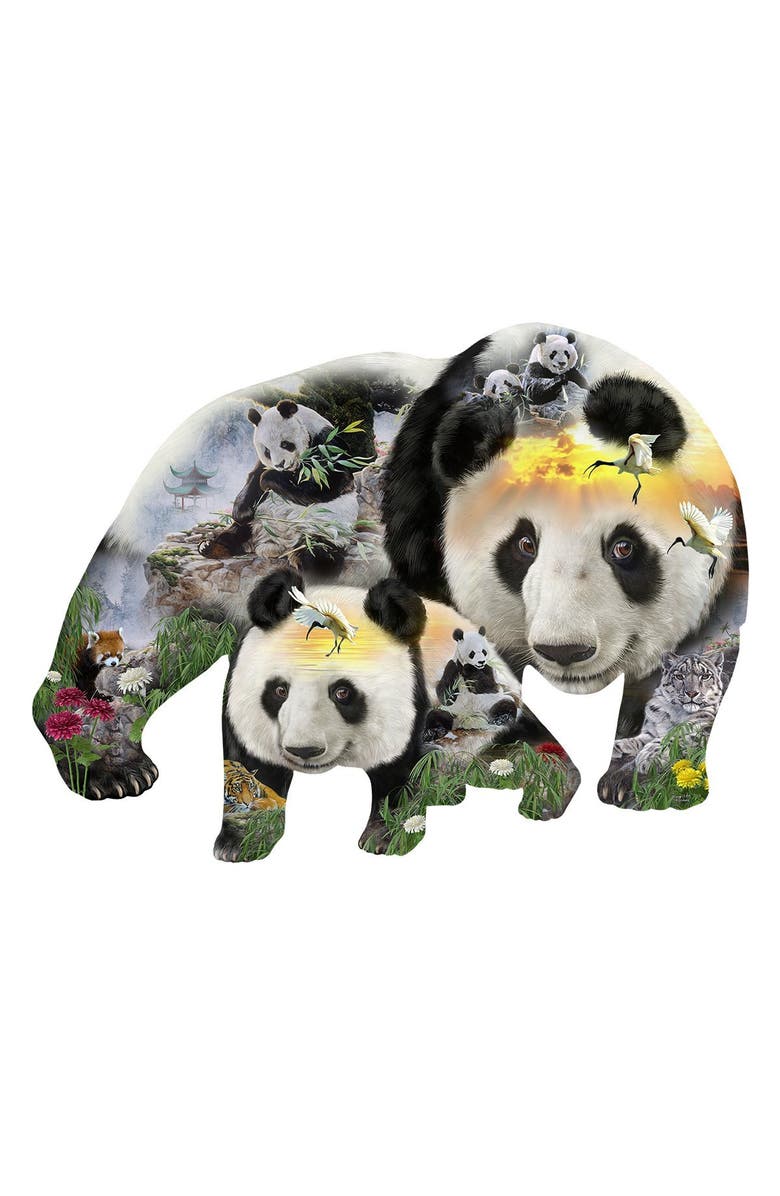 Sunsout Panda-Monuim 1000 piece Jigsaw Puzzle for Adults Special Shape, Alternate, color, Multicolor