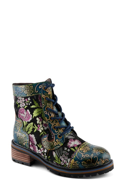 L'artiste By Spring Step L'artiste Fantastic Lace-up Boot In Multi