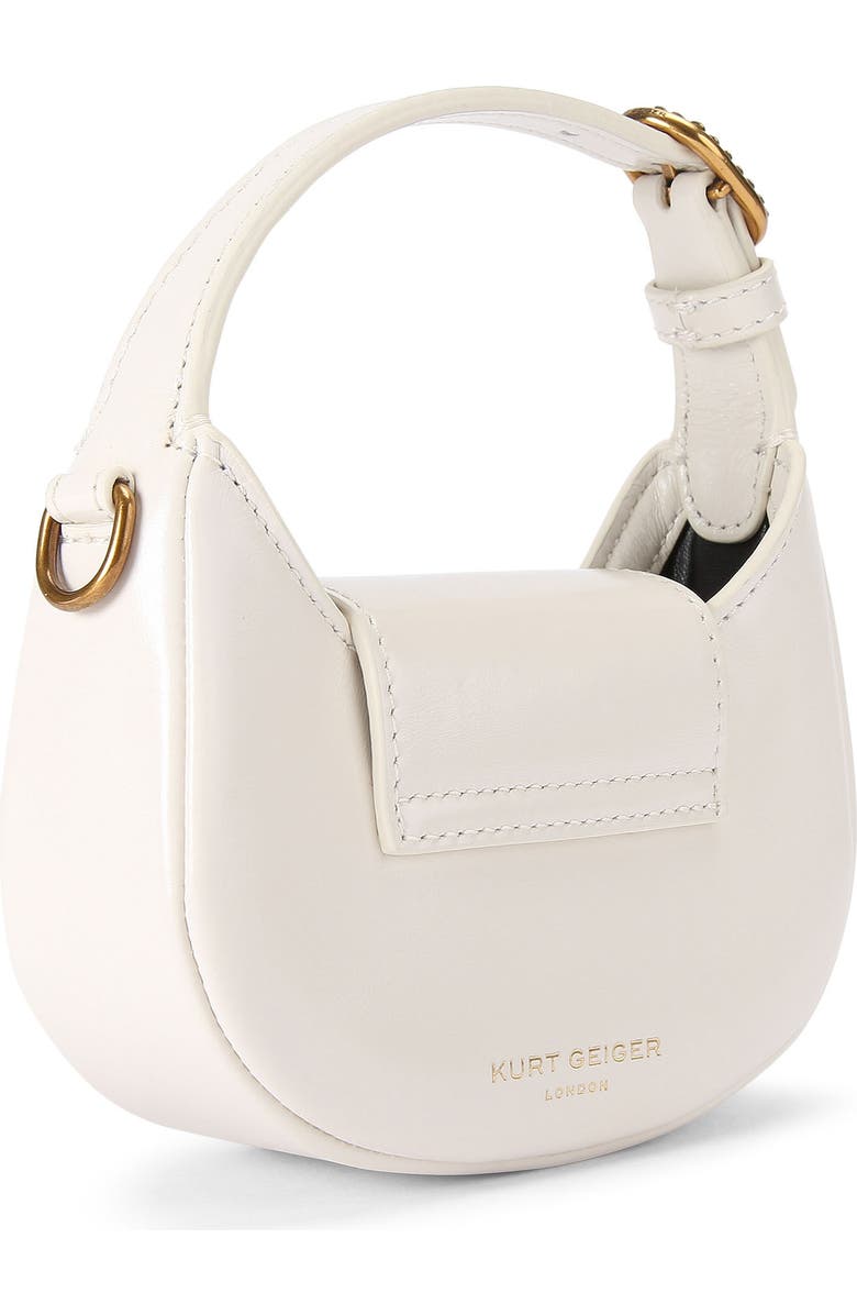 Kurt Geiger London Micro Chelsea Leather Top Handle Bag, Alternate, color, Bone