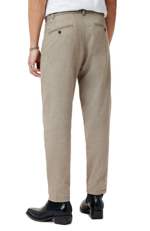 John Varvatos Kian Pleated Carrot Fit Pants In Smoked Pearl Grey