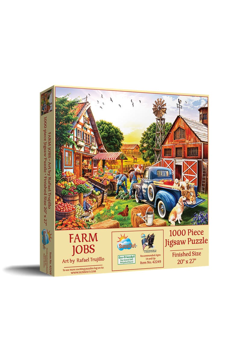 Farm Jobs 1000 piece Jigsaw Puzzle for Adults, Main, color, Multicolor