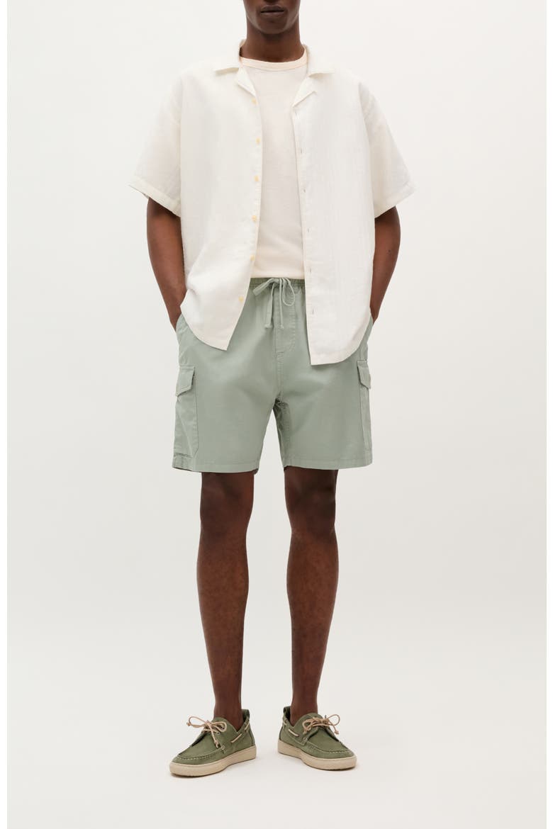 Cruz Linen Cargo Shorts, Alternate, color, Light Green
