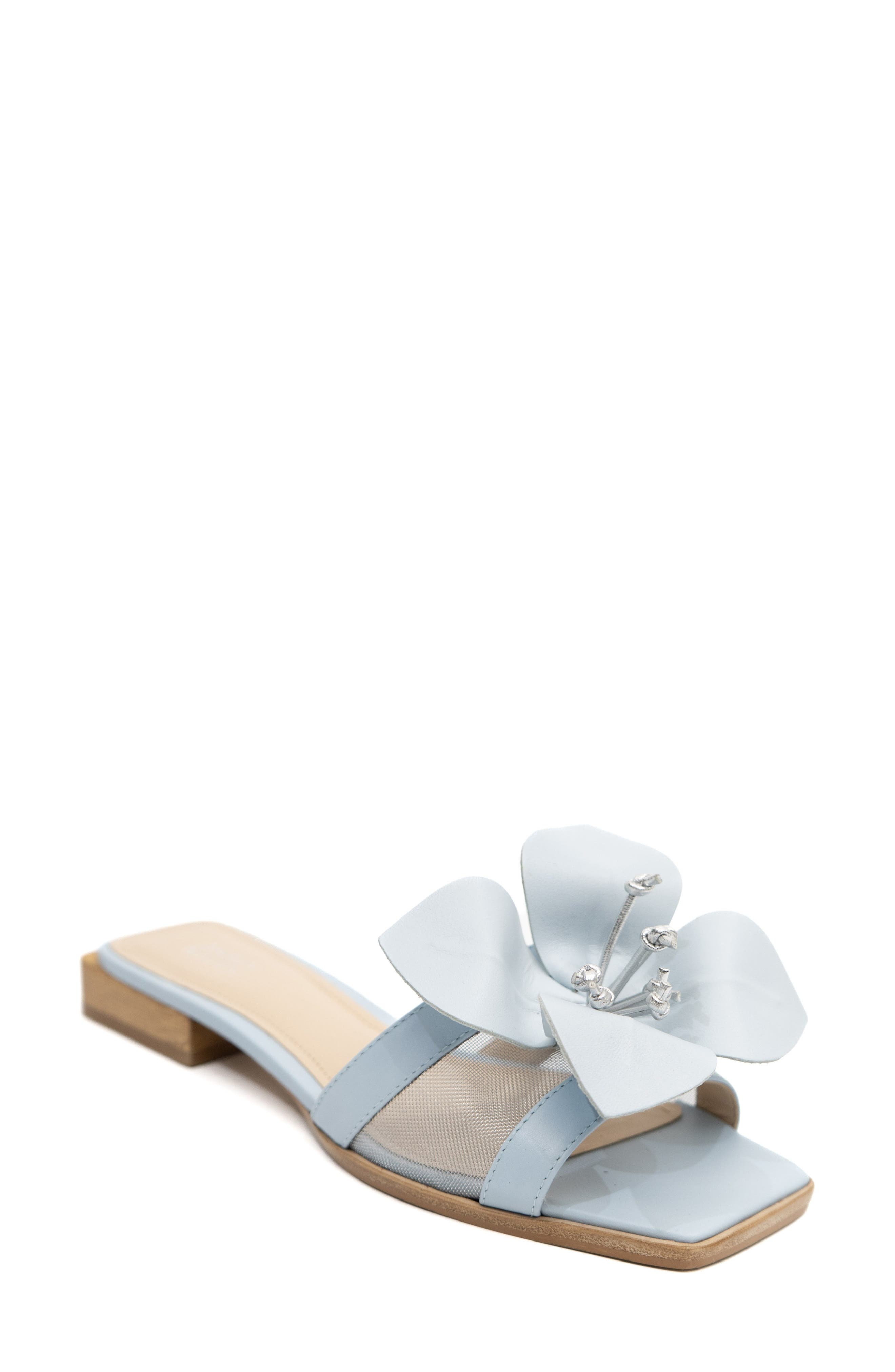 Blossom Slide Sandal, Main, color, BLUE