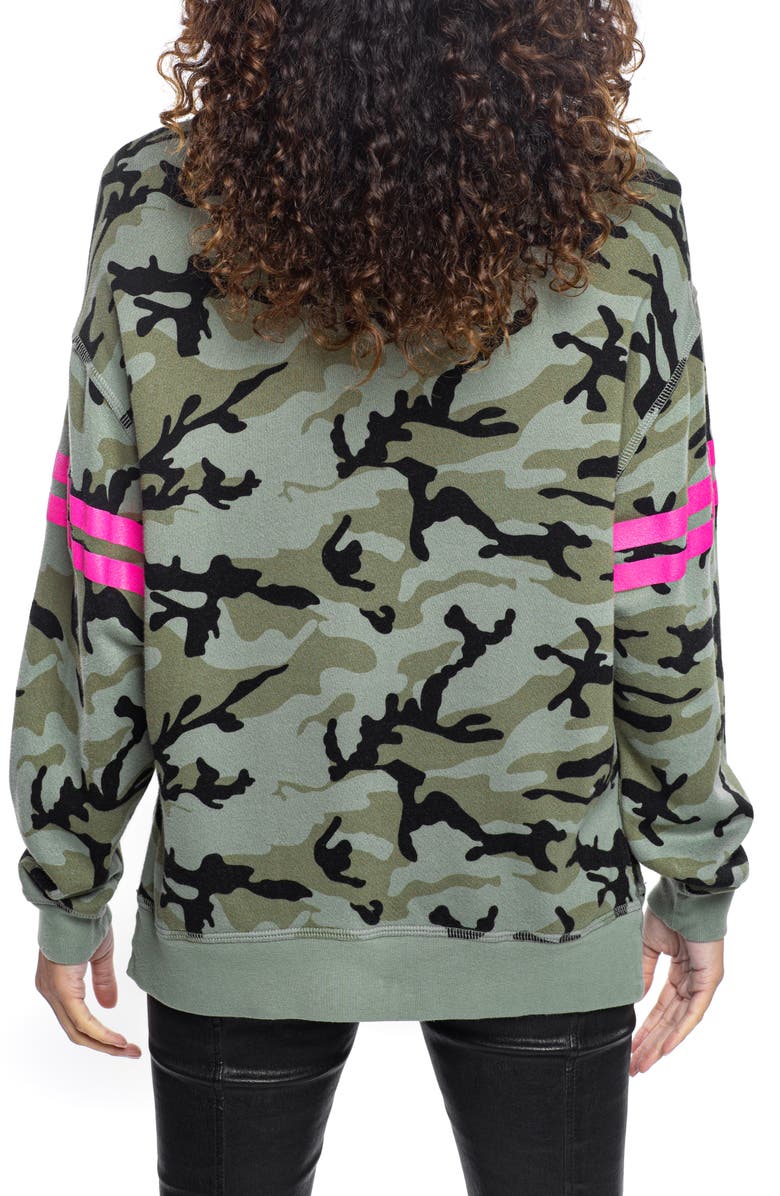 Found Denim Camo Print Cotton Blend Sweatshirt, Alternate, color,