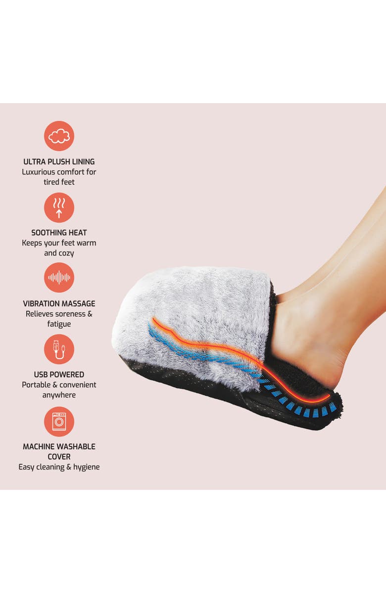 PURSONIC Ultimate Heat & Relaxation Duo Foot Warmer + XL Heating Pad Bundle, Alternate, color, Black