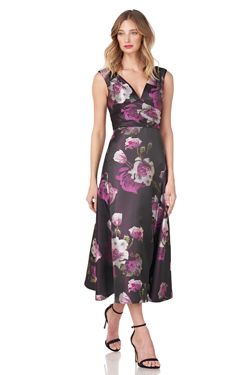 Kay Unger Vivienne Floral Dress, Alternate, color,