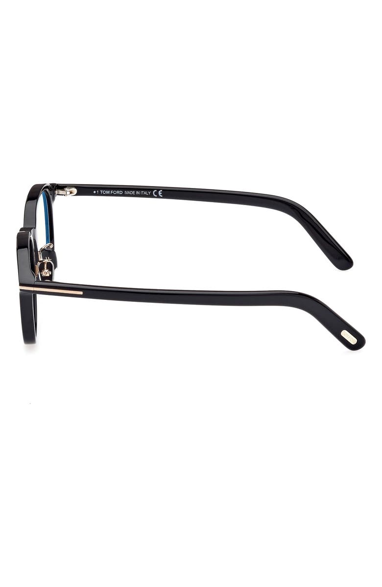 TOM FORD 49mm Square Blue Light Blocking Glasses, Alternate, color, 