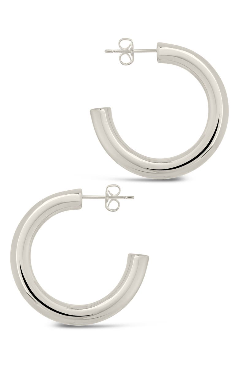 Sterling Forever Rory Hoop Earrings, Alternate, color, 