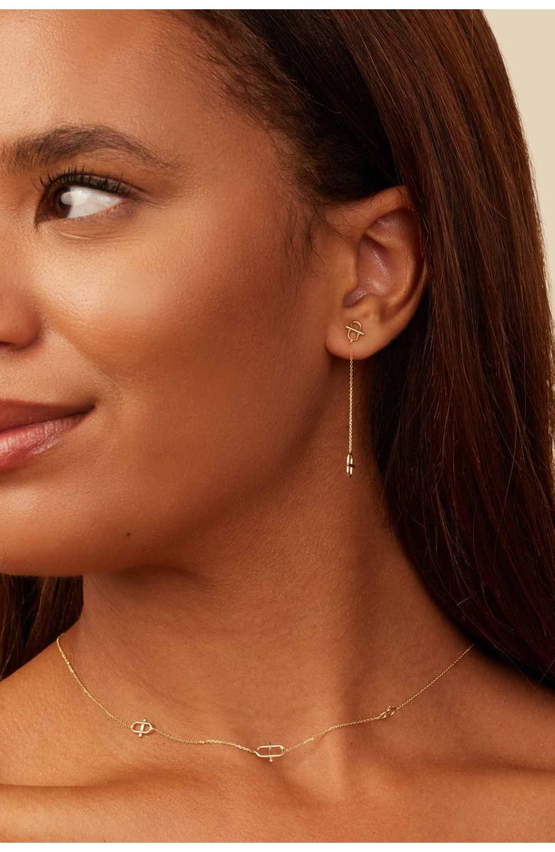 Oradina 14K Gold Harmony Drop Earrings, Alternate, color, 