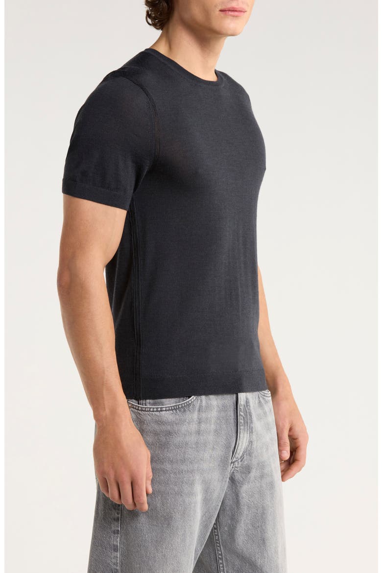 Aulton Short Sleeve Wool Blend Sweater, Alternate, color, CHARCOAL