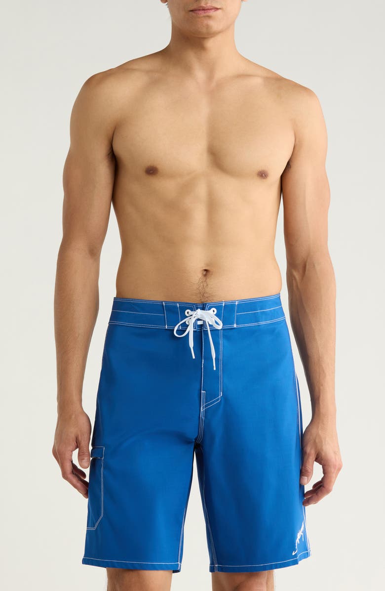 Billabong Piped Pro Camo Board Shorts, Main, color, Dark Denim