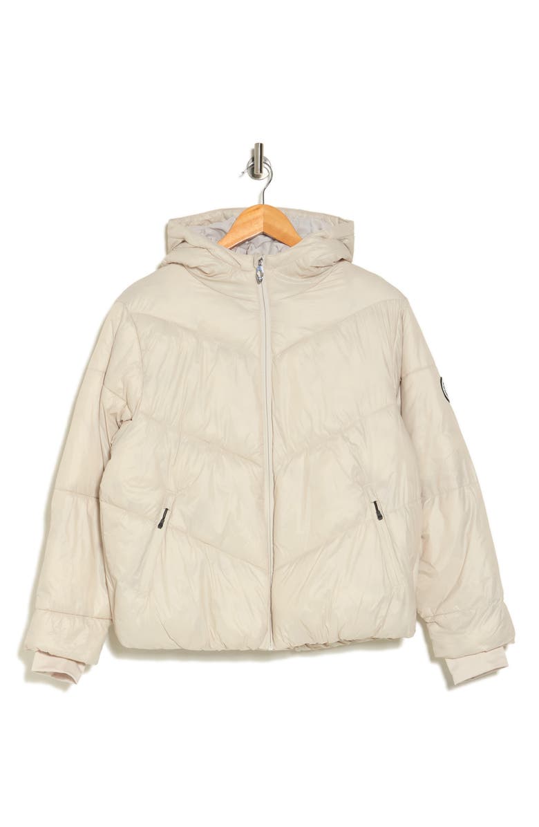 Spyder Nylon Hooded Puffer Jacket, Main, color, 