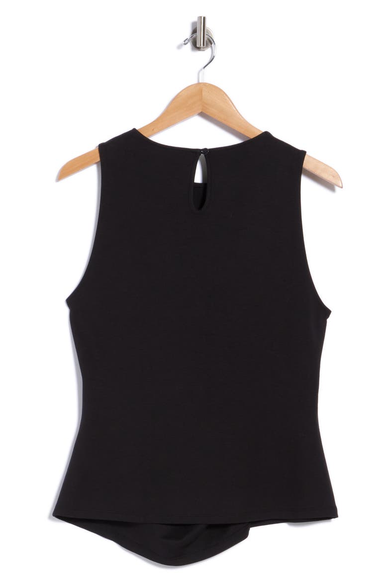 Poseidon Sleeveless Ruched Top, Alternate, color, BLACK
