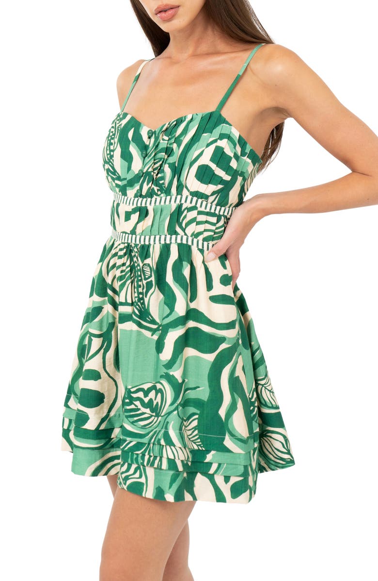 Adelyn Rae Runa Leaf Sleeveless Minidress, Alternate, color, Amazon Green