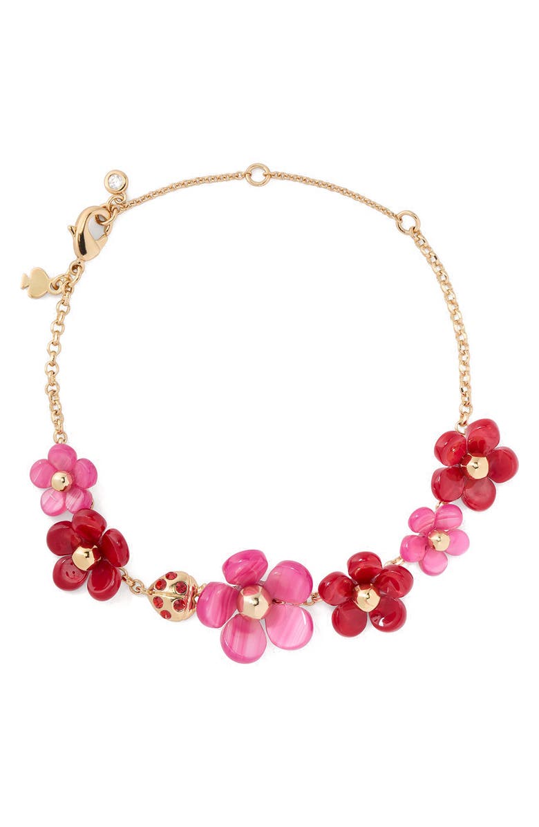 Kate Spade New York flower scatter bracelet, Main, color, Red Multi