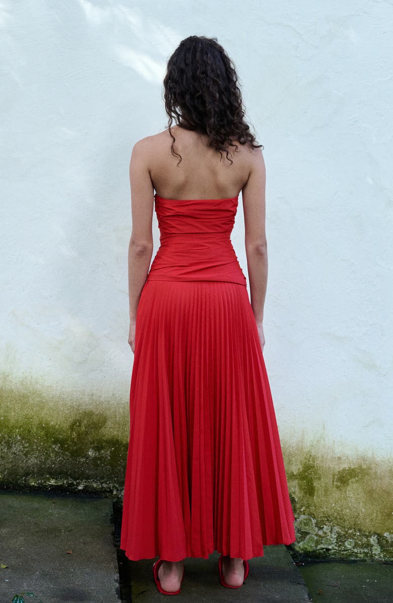 MANGO Strapless Midi Dress, Alternate, color,