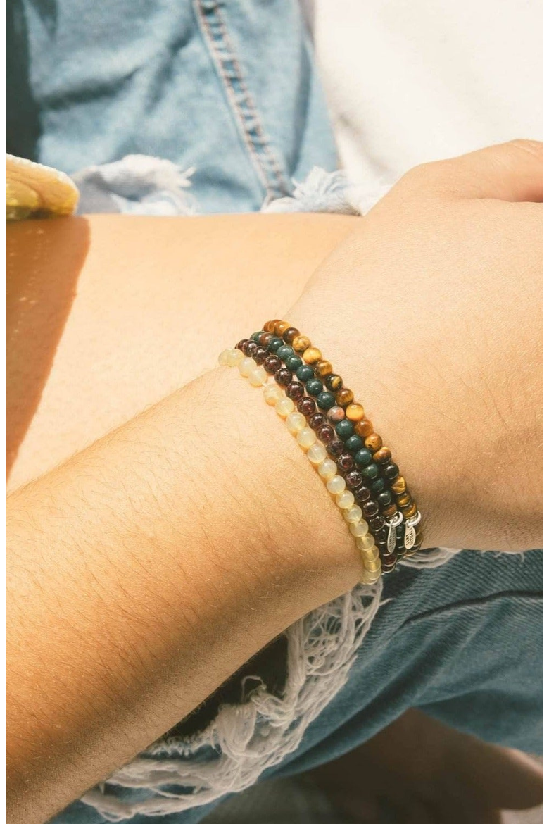 Leo Bracelet Set, Alternate, color, Green / Brown / Yellow
