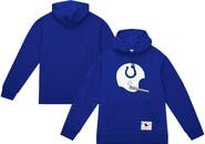 Mitchell & Ness Men's Mitchell & Ness Royal Indianapolis Colts Helmet Logo Vintage Pullover Hoodie