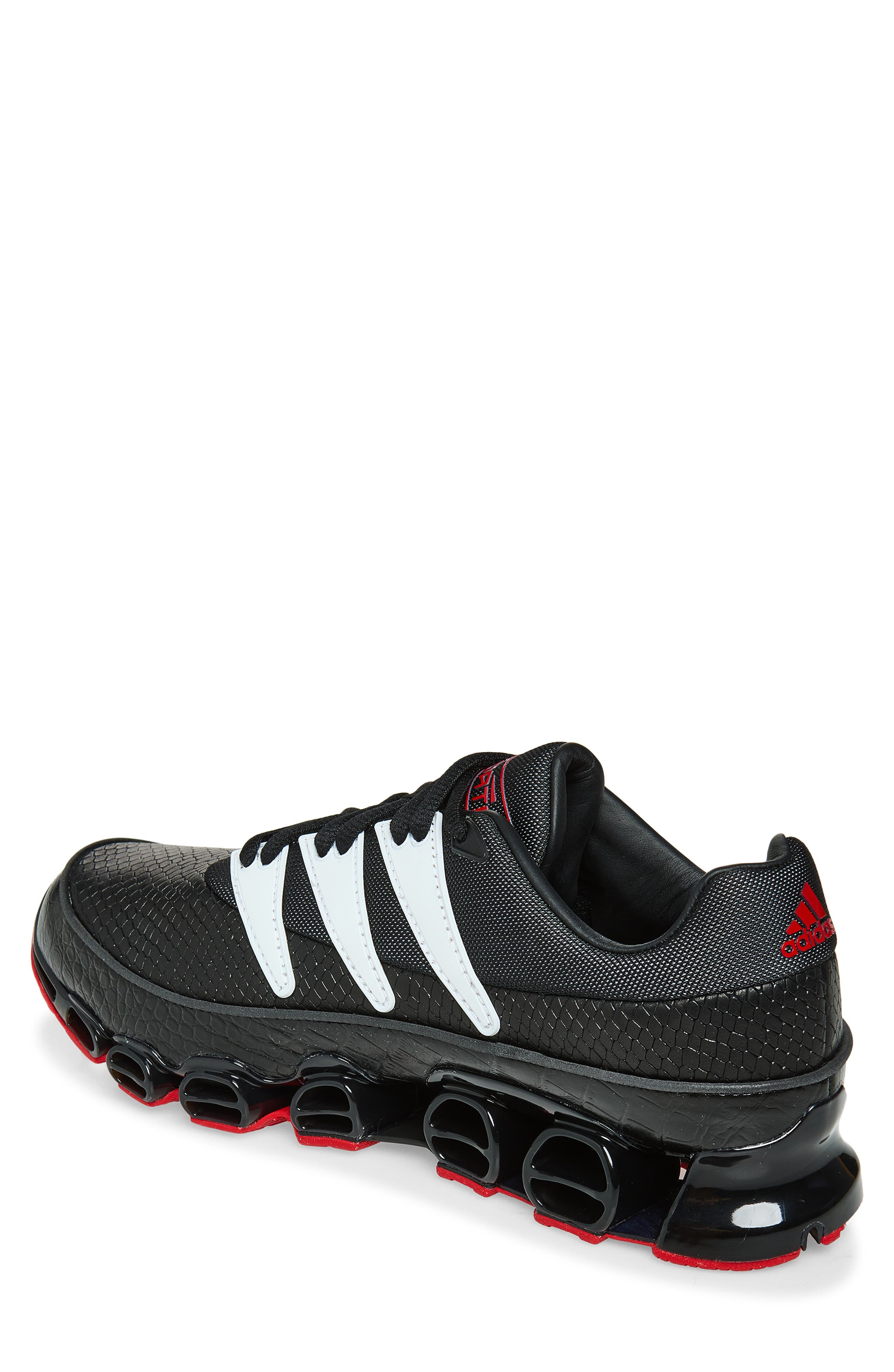adidas Gender Inclusive Jabbar Low Sneaker, Alternate, color, Core Black/ White/ Scarlet