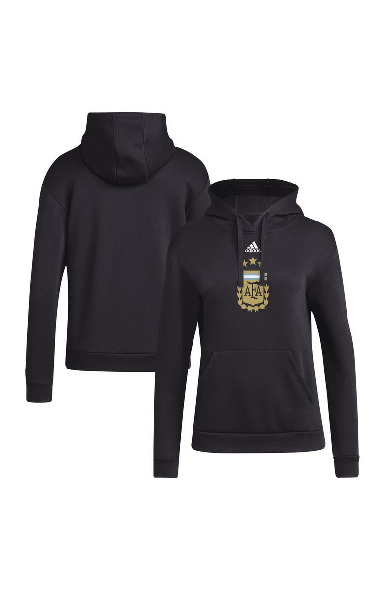 adidas Women's adidas Black Argentina National Team Crest Pullover Hoodie, Main, color, Black