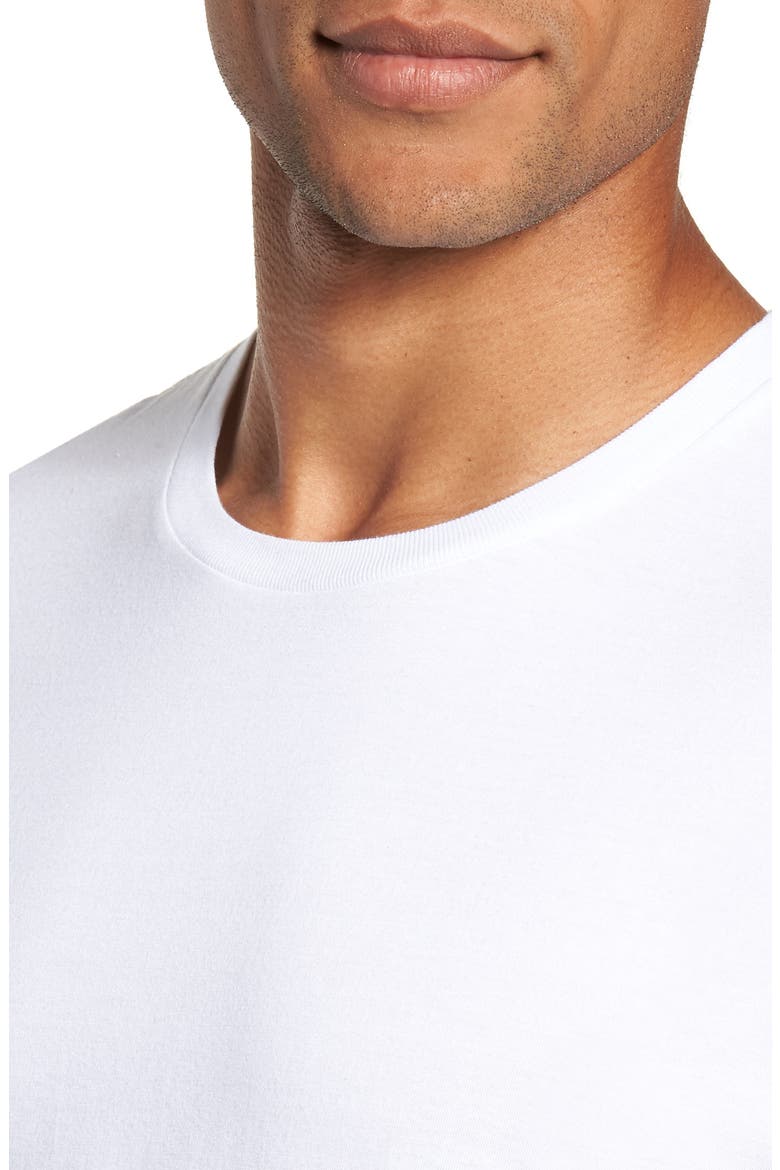 5-Pack Crewneck Undershirts, Alternate, color, WHITE