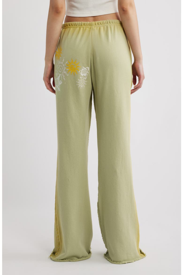 Appliqué Bootcut Cotton Joggers, Alternate, color, GREEN
