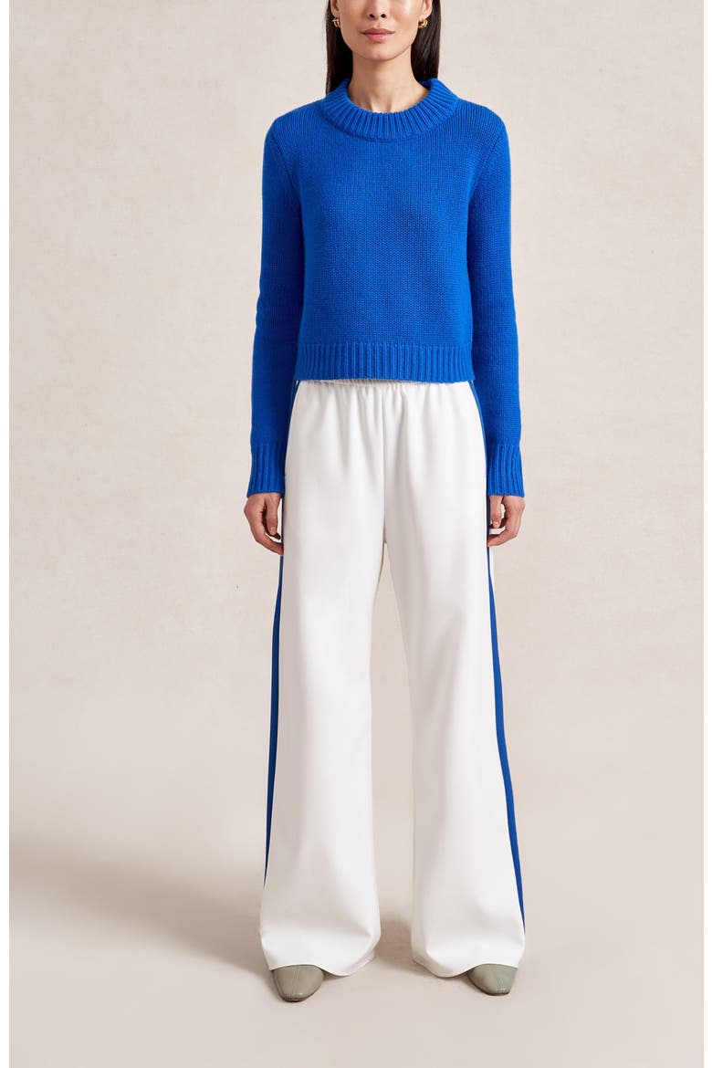 Side Stripe Colby Pant, Main, color, Ivory/Cobalt