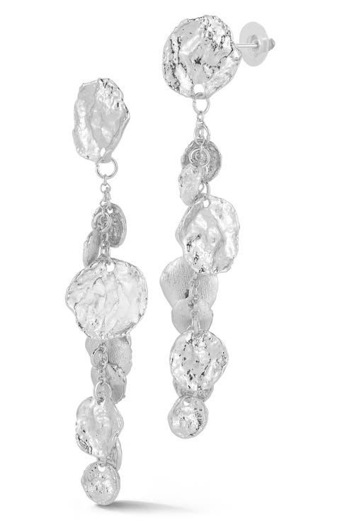 Hammered Coin Drop Earrings
