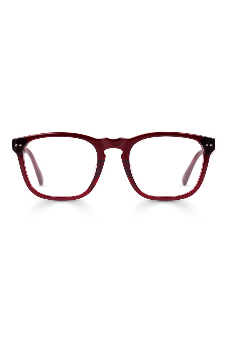 New Sport 52mm Rectangular Reading Glasses, Main, color, DEEP RED CRYSTAL