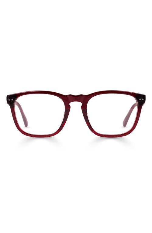 Eyebobs New Sport 52mm Rectangular Reading Glasses In Deep Red Crystal