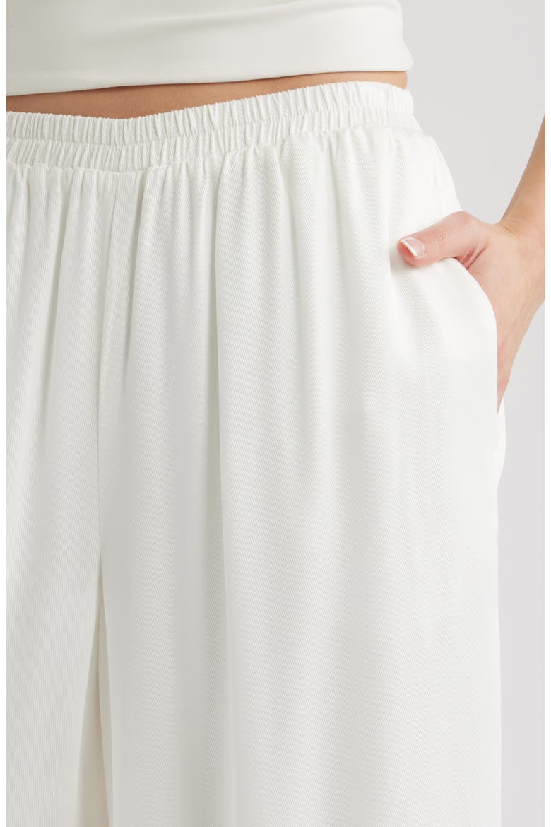 Alexa Wide Leg Pull-On Pants, Alternate, color, IVORY