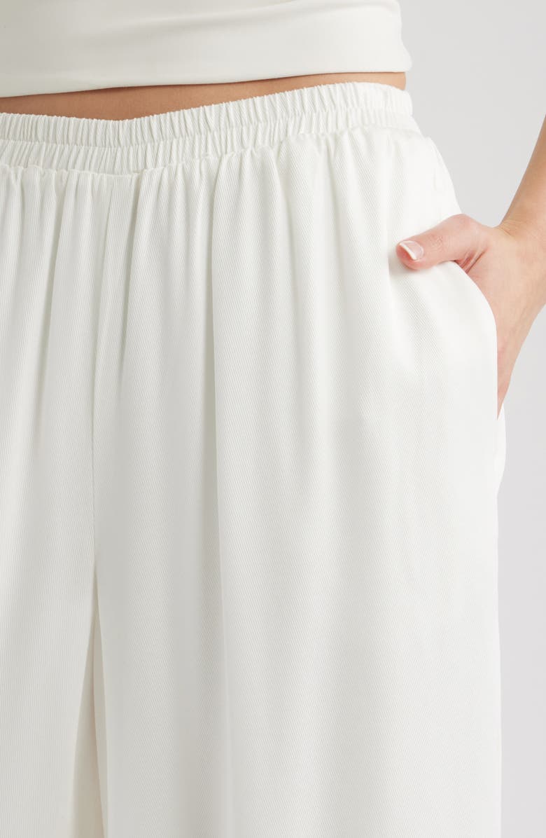 HOUSE OF CB Alexa Wide Leg Pull-On Pants, Alternate, color, Ivory