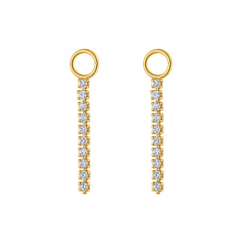 Multi Pavé Gold Earring Charm
