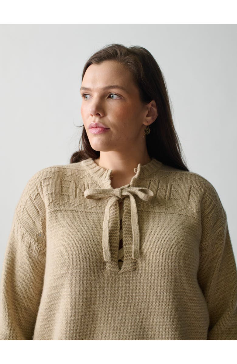 Lingua Franca The End Guernsey Pullover, Main, color, 