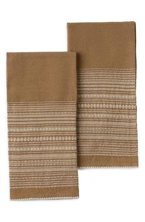 Oak Set of 2 Organic Cotton Hand Towels