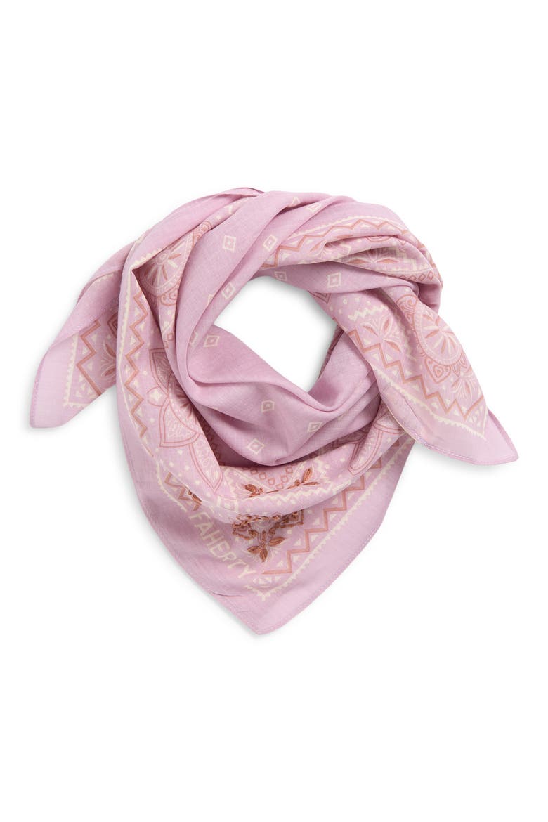 Star Geo Organic Cotton Bandana, Main, color, LAVENDER FROST