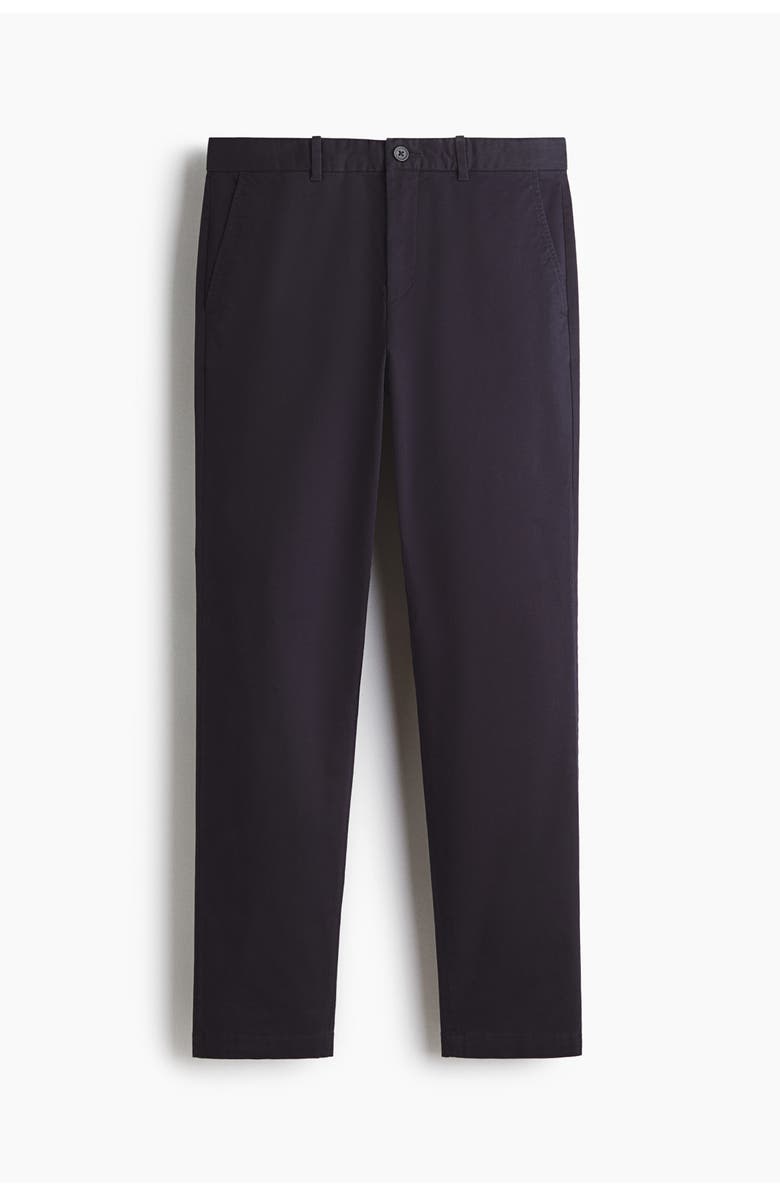 H&M Slim-fit cotton chinos, Alternate, color, Dark Blue