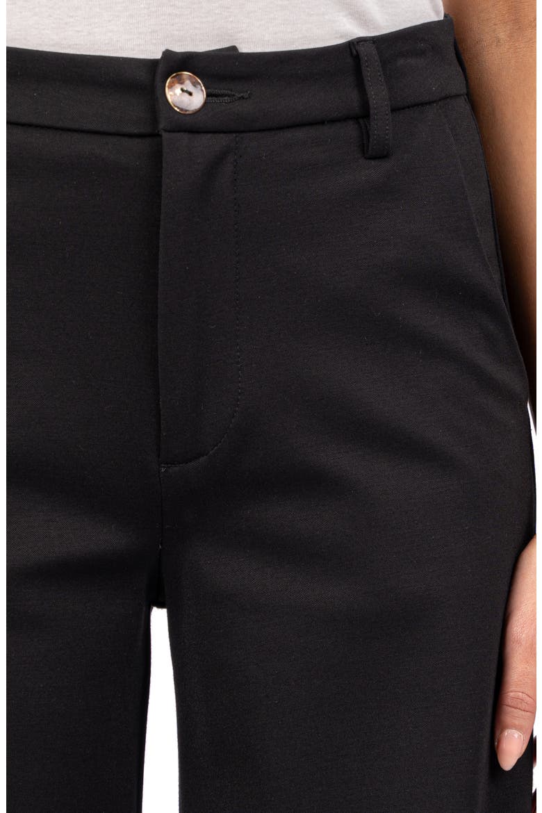 Meg High Waist Super Wide Leg Twill Pants, Alternate, color, BLACK