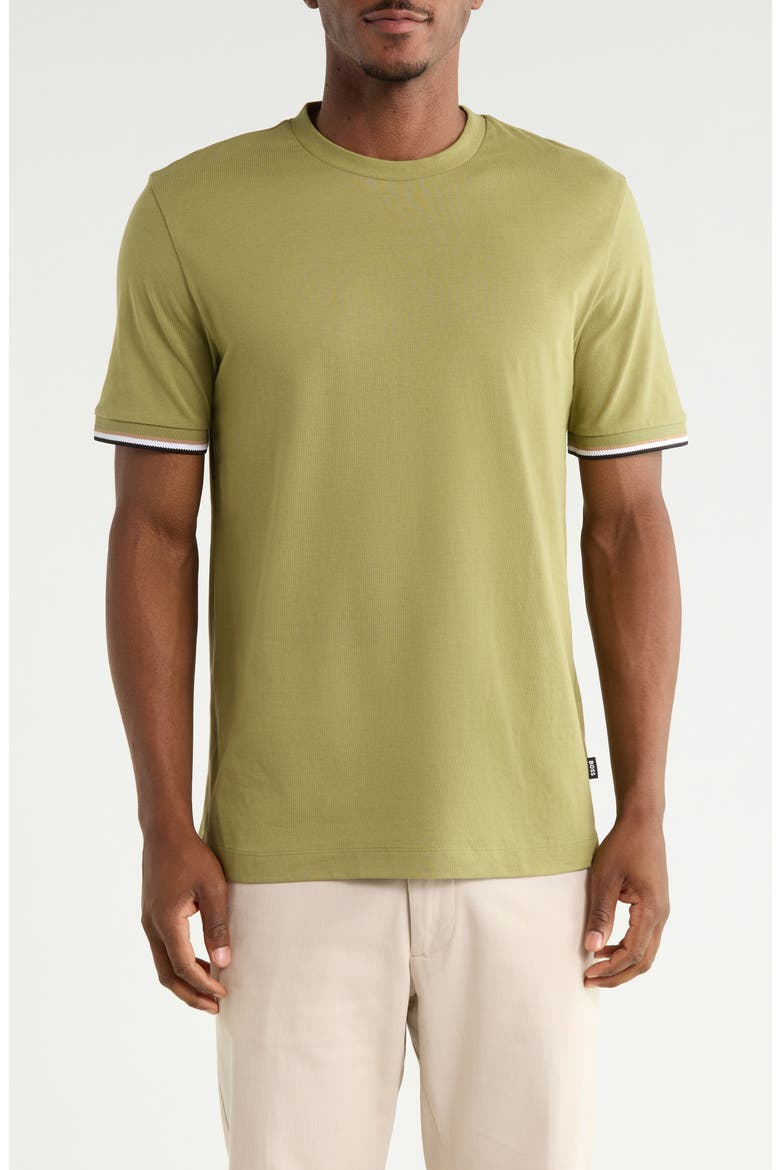 Thompson Cotton Knit T-Shirt, Main, color, MEDIUM GREEN