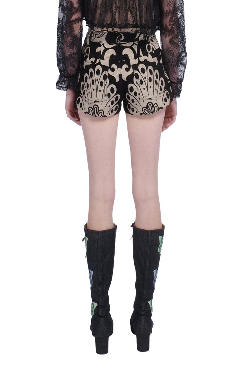 Anna Sui Beardsley Tapestry Shorts, Alternate, color, Black Multi