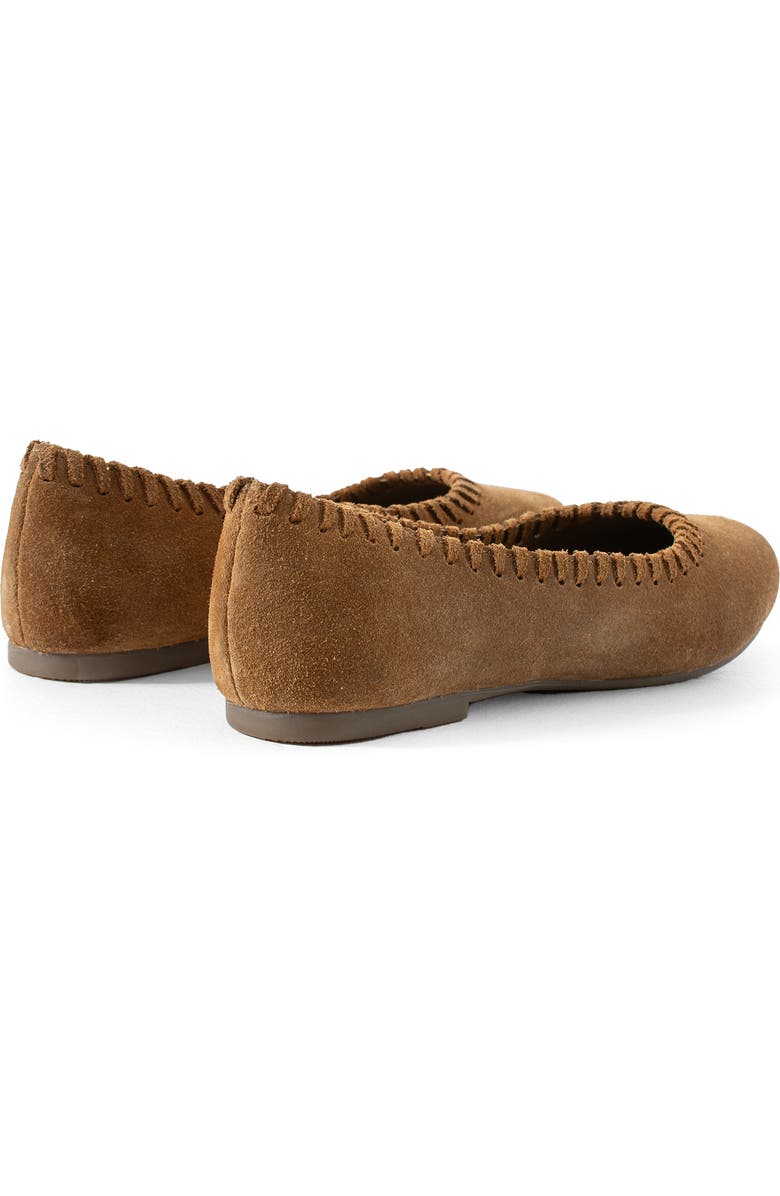 Jelavu Ella Whipstitch Ballet Flat, Alternate, color, Cognac