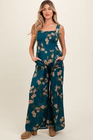 PinkBlush Floral Smocked Jumpsuit