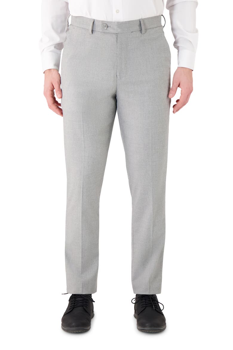 Sharkskin Dress Pants, Main, color, GREY