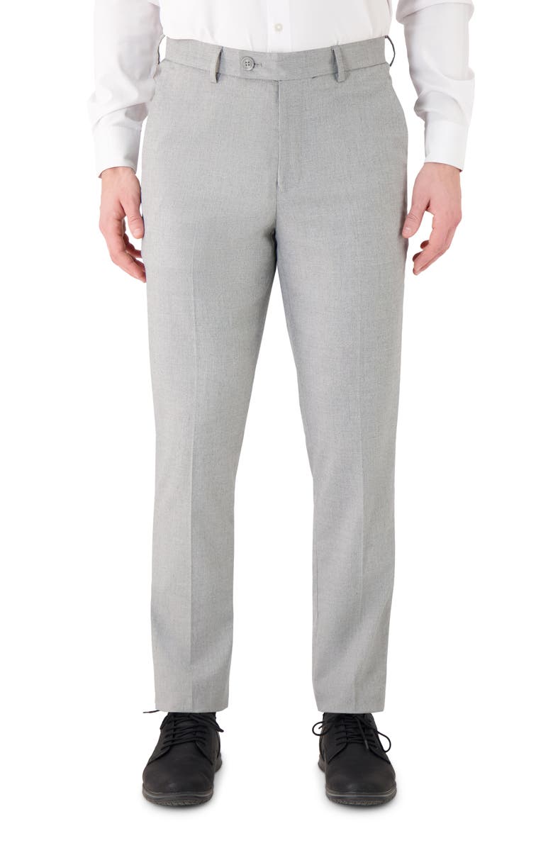 Victor Emmanuel Sharkskin Dress Pants, Main, color, Grey
